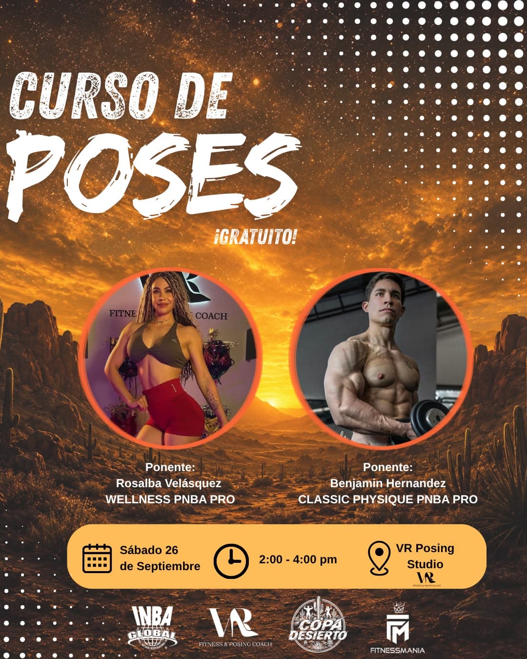 Curso de Poses Gratuito INBA Copa Desierto 2026